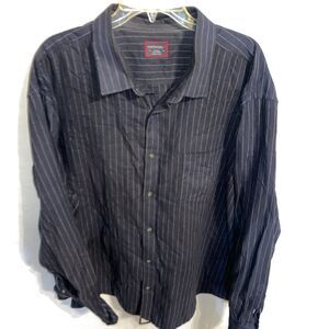 Untuckit Men’s Dress Shirt Size 3XL Black Striped Going Out Party